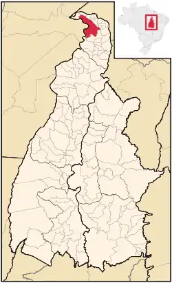 Location in Tocantins state