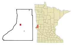 Location of Wheatonwithin Traverse County, Minnesota