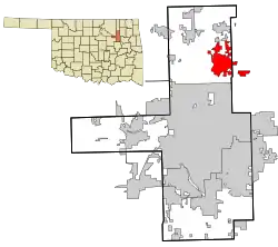 Location of within Tulsa County, and the state of Oklahoma