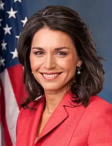 Representative and 2020 presidential candidateTulsi Gabbardfrom Hawaii(2013–2021)