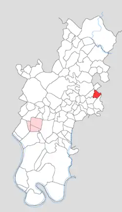 Map showing Garhi Fateh in Tundla block