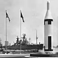 Northampton with Polaris Missile fountain at Portsmouth, Virginia c. 1962.