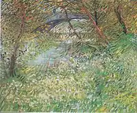 River Bank in Springtime also Banks of the Seine with the Pont de Clichy1887 Dallas Museum of Art, Dallas, Texas (F352)