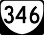 State Route 346 marker