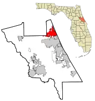 Location in Volusia County and the state of Florida