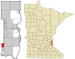 Location of the city of Newportwithin Washington County, Minnesota