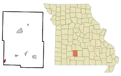 Location of Rogersville, Missouri
