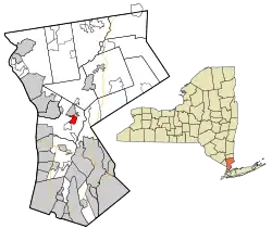 Location of Thornwood in Westchester County, New York