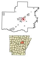Location of Kensett in White County, Arkansas.