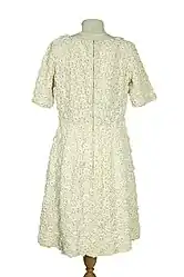 White Crochet dress designed by Sybil Connolly, Full Length Back