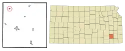 Location within Wilson County and Kansas