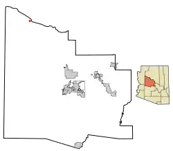 Location in Yavapai County within the state of Arizona