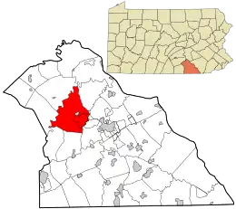 Location in York County and the state of Pennsylvania.