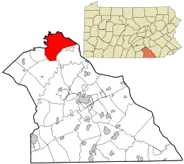 Location in York County and the state of Pennsylvania.