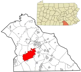 Location in York County and the state of Pennsylvania.