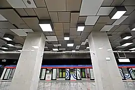 Side view of columns