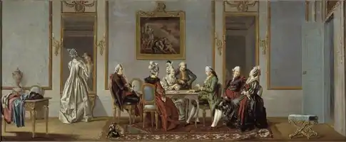 Gustavian Style Interior with Cardplayers, c. 1779