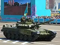 A T-72 tank in the Victory Day parade, Astana, Kazakhstan (Victory Day 2015)