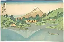 Mount Fuji reflected in Lake Kawaguchi