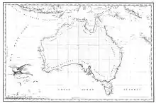 Freycinet Map of 1811 – resulted from the 1800–1803 French Baudin expedition to Australia and was the first full map of Australia ever to be published. In French, the map named the ocean immediately below Australia as the Grand Océan Austral ('Great Southern Ocean').