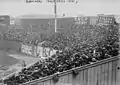 Fans in the Polo Grounds bleachers during the 1913 World Series.