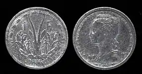 A F.CFA&nbsp;1 coin.