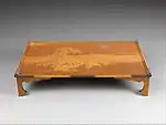 Japanese writing table; early 20th century; lacquered wood with silver fittings and various other materials; height: 12.3&nbsp;cm, length: 60.96&nbsp;cm, width: 36.83&nbsp;cm; Metropolitan Museum of Art (New York City)