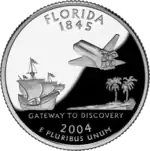 Florida quarter dollar coin