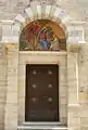 An entrance to a Ramallah Church.