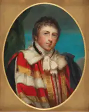 Francis Russell, 5th Duke of Bedford in a Bedford Crop, by William Grimaldi after John Hoppner, early 19th century, based on a work of 1796–1797