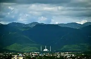 Islamabad's verdant cityscape merges directly with the Margalla Hills