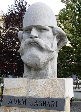Bust of Jashari in Tirana