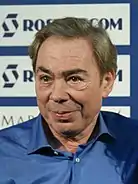 Photo of Andrew Lloyd Webber at the Eurovision Song Contest Moscow 2009.