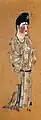 Female servant in Tang dynasty dressed in a yuanlingpao; mid 8th century AD.