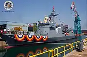 BRP Jose Rizal (FF-150) during the launching ceremony
