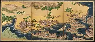 Battle of Yashima folding screens