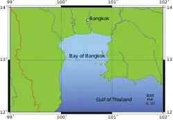 Pattaya is located in Bay of Bangkok