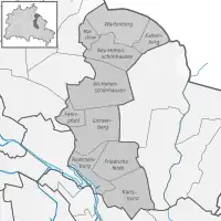 District map of Lichtenberg