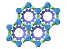 Beryl crystal structure with view down C axis