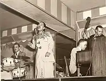 Billie at the Club Bali, Washington with Al Dunn (drums), and Bobby Tucker (piano)