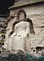 Monumental statue of Maitreya at Bingling Temple, China