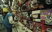 Choosing music from a record store (Germany, 1988)