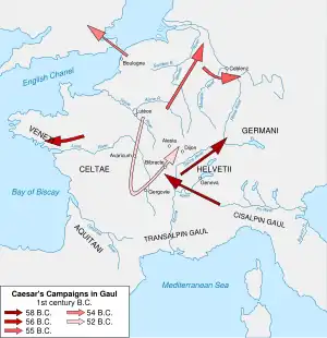 Map of the Gallic Wars