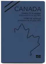 Cover of a Canadian Refugee Travel Doccument () (2023)