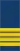 Four gold stripes on a blue background signify the rank of colonel