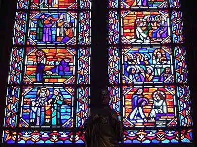 Stained glass windows at Amiens Cathedral, by Jean Gaudin (1932–34)