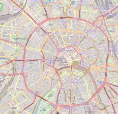 Kremlin is located in Central Moscow