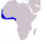 Atlantic humpback dolphin range