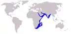 Indian humpback dolphin range