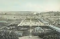 A view of Champs-Élysées in the 1860s, looking from the Rond-Point toward the Place de la Concorde.